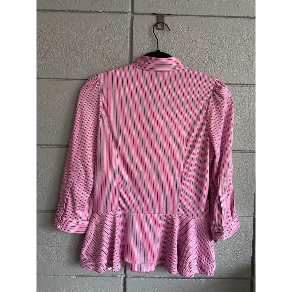 Balenciaga Paris Demna Gvasalia 2017 Runway Pinstripe Lavallière Top size 42 - Picture 5 of 7